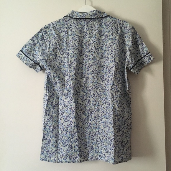 LIBERTY x J CREW Blue Floral Cotton Blouse XS - No Offers! - Picture 3 of 4